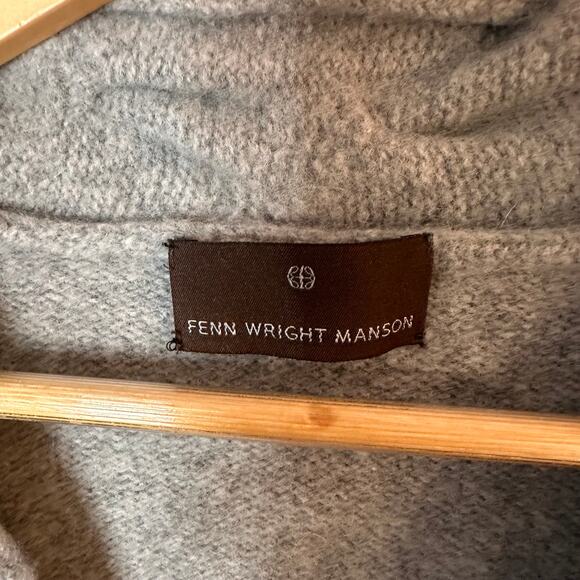Fenn Wright Mason Gray Merino Wool Rabbit Hair Cashmere Knit Sweater Medium - Picture 4 of 6